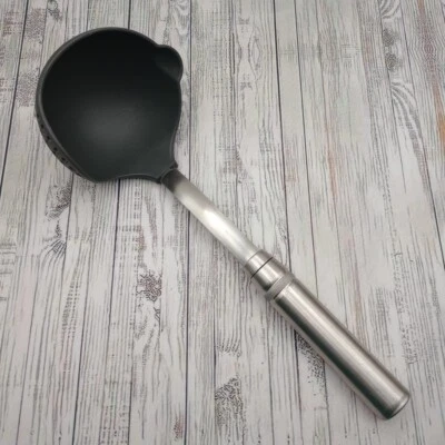 Pampered Chef Nylon Straining Ladle #100126 No Roll Stainless Handle Retired - Image 1 of 4