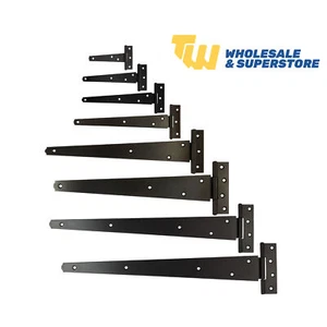 Schwarzes Finish T-Shirt Scharniere 4"" - 24"" Schrank Schuppen Tür & Tor T-Scharnier 100 mm - 600 mm - Bild 1 von 8