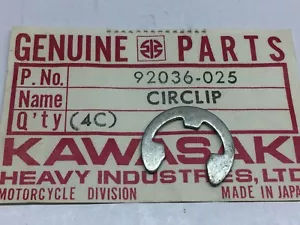 NEW OEM KAWASAKI KZ400 KZ 400 KICKSTARTER C CLIP CIRCLIP 92036-025 - Picture 1 of 1
