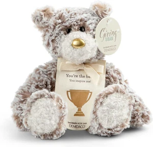 DEMDACO You're The Best Mini Giving Bear 8.5" Plush Sentiment Tag Gift - Picture 1 of 3