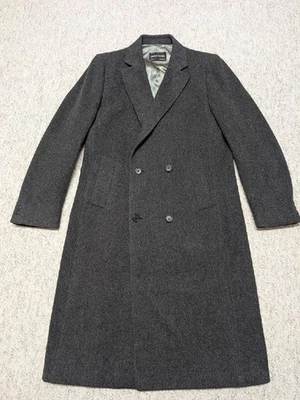 vintage USA made PIERRE CARDIN double breasted 42L thick wool FLANNEL overcoat - Image 1 of 4