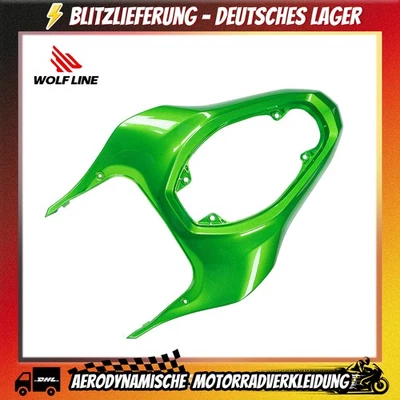WOLFLINE Sitzbezüge Rücksitze für Kawasaki Z900 2017-2024 ABS Grün Vorne Heck