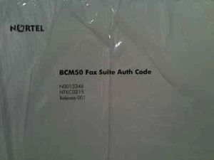Nortel Avaya BCM 50 Fax Suite Keycode NTKC0215 Fax Messaging  Auth Code License - Picture 1 of 3