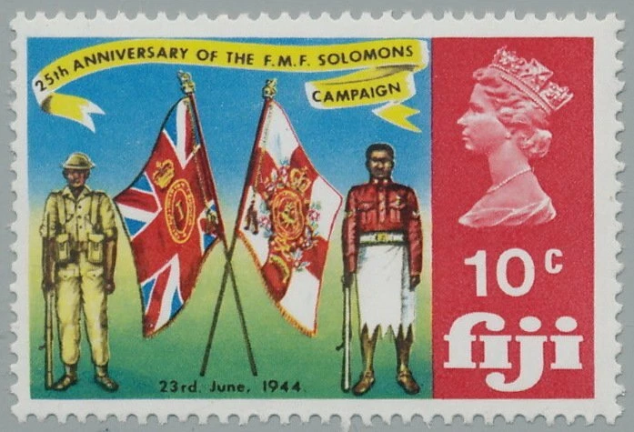 FIJI - 1969 - 25. Aniversario de la F.M.F. Campaña de Salomón - MNH - #278 Foto 1 de 1