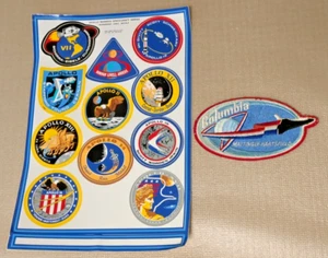 Parche del transbordador espacial Columbia de la NASA y calcomanías de la serie de naves espaciales tripuladas Apolo - Imagen 1 de 8