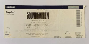 SOUNDGARDEN 2014 Rock’n’Roller Festival Tel-Aviv Israel - CONCERT TICKET STUB - Picture 1 of 2