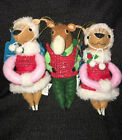 NWT 2019 Target Plush Holiday Critters Lot Of 3 Ornaments Reindeer Moose
