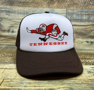 University of Tennessee Mens Trucker Hat Brown Snapback Smokey Football Cap - Picture 1 of 6