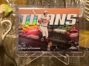 2023 Topps Chrome Adley Rutschman RC Titans Refractor #CT-10 Orioles - Picture 1 of 2
