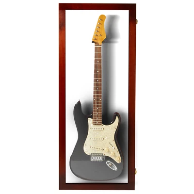 Cherry Finish Guitar display case Solid hardwood with Locks  - Image 1 of 4