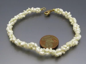 REIF-DESIGN - SCHICKES PERLENARMBAND - 925 SILBER VERGOLDET - Picture 1 of 6