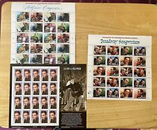 Stamp Collector sets 3 X Different sheet lot FREE SHIPPING Legends America Music