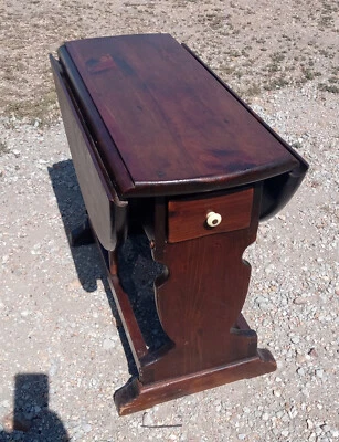 Mesa auxiliar/mesa auxiliar Ethan Allen Old Tavern Pine Dropleaf (EA-104) Foto 1 de 4