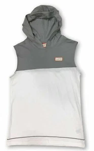 Boys White/Grey Hunter Brand Hooded Sleeveless Muscle Shirt NWT S - Picture 1 of 1
