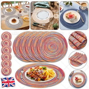 Set Of 6PCS Placemats & 6PCS Coasters Dining Table Place Mats Non-Slip Washable - Picture 1 of 59