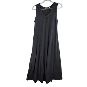 Lagenlook Minimalist Soft Surroundings Bailey Maxi Sleeveless Gray Dress M Boho - Picture 1 of 8