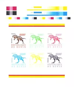 Benin Wildlife Prehistoric Animals Dinosaurs Giganotosaurus Rare Proof MNH - Picture 1 of 1