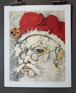 Ramon Santiago 1943-2001, ""SANTA CLAUS"" Original Litho Kunstdruck, TOP+ - Bild 1 von 10