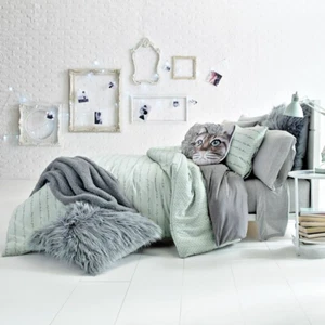 2-Pc Glam Script Twin XL Comforter Set French Script Shabby Chic Paris Girl Dorm - Picture 1 of 2