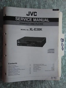 JVC xl-e3bk service manual original repair book stereo cd player compact disc - Picture 1 of 1