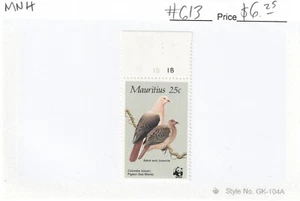 Mauritius / Republic of Mauritius #613 "Pink Pigeon" MNH 1985 - Picture 1 of 1