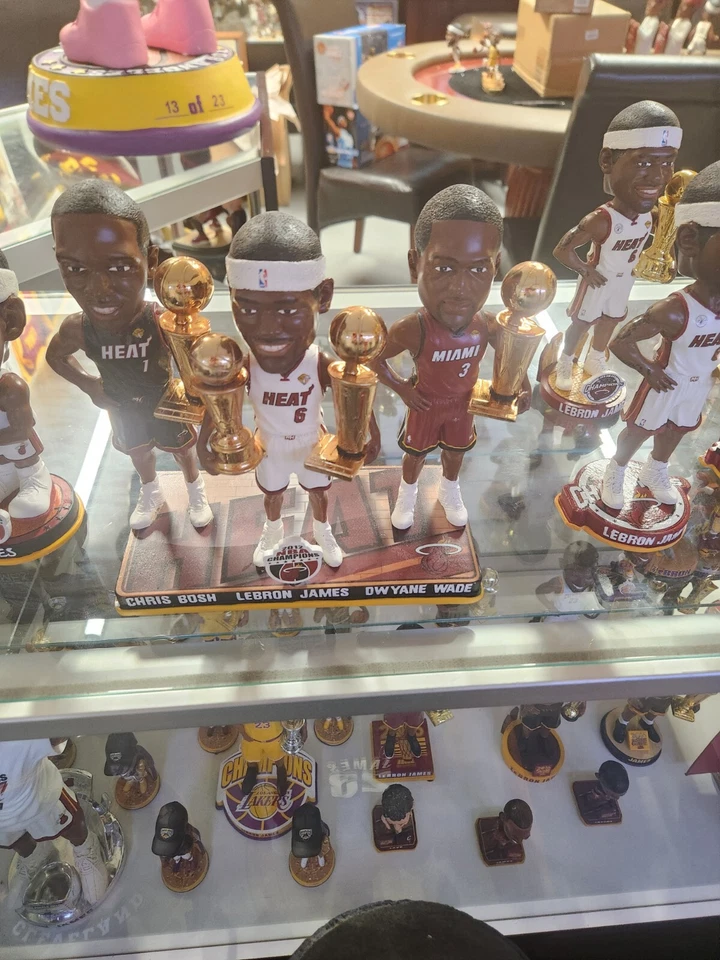 Miami Heat Triple Threat LeBron James Chris Bosh Dwayne Wade Bobblehead - Image 1 of 1