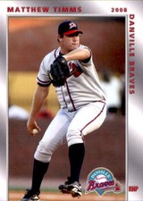 2008 Danville Braves Grandstand #34 Matthew Timms Queensland Australia Card