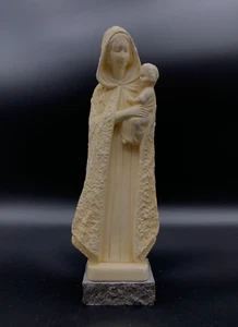 VIRGIN MARY IMMACULATE CONCEPTION ANTIQUE STATUE PLASTER CHALKWARE FRANCE⭐ - Picture 1 of 10