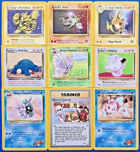Pokemon Gym Heroes Non Holo Rare Vintage Cards Original 1999-2000 WOTC - Picture 1 of 175