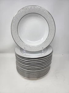 Mikasa Platinum Parchment RIMMED SOUP BOWL Available 8 1/2" Dia. - New - Picture 1 of 12