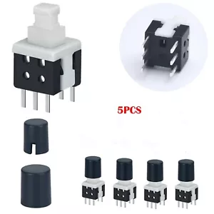 Interruptor de botón pulsador micro enganche 5 piezas 5,8 mm DPDT 6 pines autobloqueo DC 30V 0,5A - Imagen 1 de 6