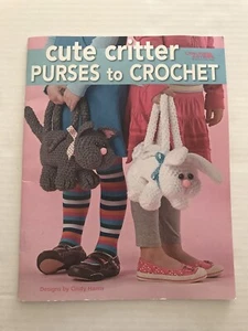 Leisure Arts Cute Critter Purses to Crochet Patterns Booklet Bunny (6 Designs) - Picture 1 of 6
