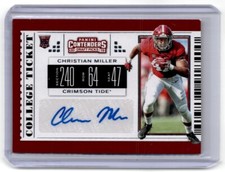 2019 Panini Contenders Draft Picks Collegiate Ticket Christian Miller Auto