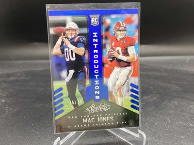 Mac Jones 2021 Absolute Introduction Blue INT-9 35/35  Alabama Patriots 49ers RC - Image 1 of 2