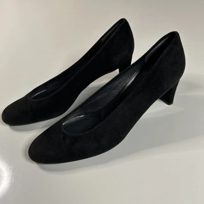 Stuart Weitzman Black Suede Shoes 2 Inch Heels Women’s 8M Pumps Professional - Image 1 of 4