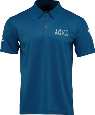 Thor Corpo Mens Short Sleeve Polo Shirt Storm Blue - Image 1 of 2