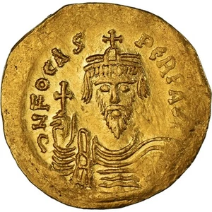 Phocas, Solidus, 602-610, Constantinople, Or, TTB+, Sear:620 - Imagen 1 de 2