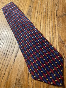 Vintage EUC Miracle Expressions Geometric Silk Tie Men’s USA Necktie - Picture 1 of 8