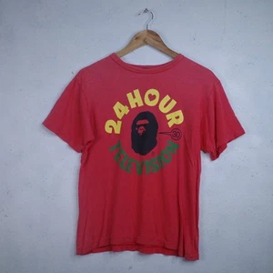 Bape x 24Hour Television T-Shirt Faded Red Men's Medium - Picture 1 of 6