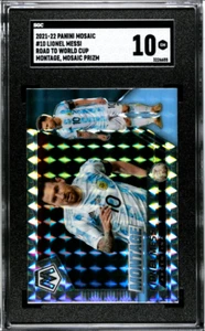 Lionel Messi 2021- Panini Mosaic Fifa Road To the World Cup Montage Prizm SGC 10 - Bild 1 von 2
