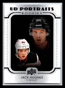 2019-20 Upper Deck UD Portraits #P100 Jack Hughes RC - Picture 1 of 2