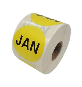 Monat - Januar Etiketten Inventar Monate selbstklebende Aufkleber 2" rund, 500 STCK. - Bild 1 von 5