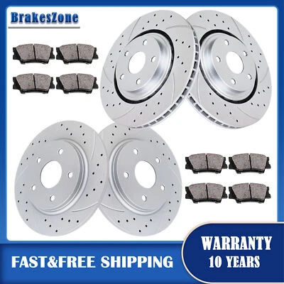 ​Pastillas de rotores de freno delanteros y traseros para Dodge Journey 2009-2012 frenos ranurados Foto 1 de 4