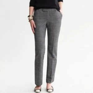 J.Crew Low Rise Grey Glen Check Wool Dress Pants Size 0 - Picture 1 of 12