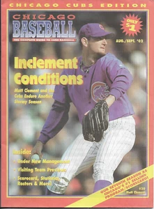 MLB Chicago Cubs Baseball Program Scorecard Matt Clement August Sept 2002 - Picture 1 of 4