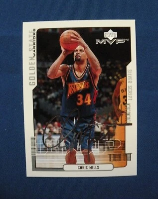 2000 UD MVP Basketball Silver Script Chris Mills Golden State Warriors #55 - Image 1 of 2