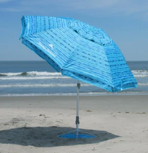 Tommy Bahama 7.5' Beach Umbrella w/ Tilt BLUE - Picture 1 of 19