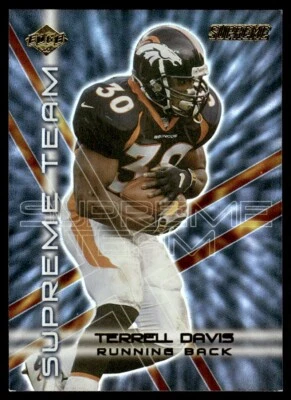 2000 Collector's Edge Supreme Team Terrell Davis Denver Broncos #ST13 - Image 1 of 2