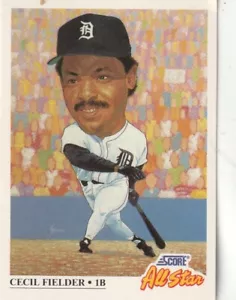 FREE SHIPPING-MINT-1991 Score Cecil Fielder AS 395 TIGERS - Picture 1 of 1