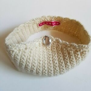 Rare MANOUSH Knit Princess Jeweled Tiara Hair Hat Turban Accessory
